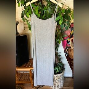 Heather Gray Casual Maxi Dress